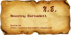 Novotny Bernadett névjegykártya