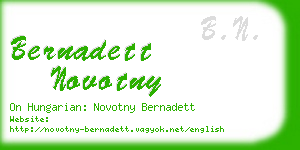 bernadett novotny business card